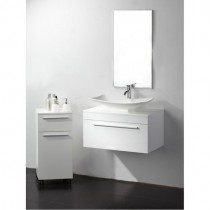 Moka Wall Hung Cabinet for Counter Top Basins in Pure White by Prodigg