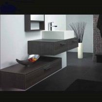 Eska Designer Wall Hung 920mm Side Cabinet in Dark Brown by Prodigg